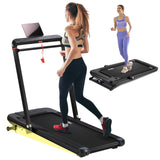 Garvee Walking Pad Treadmill With 15% Auto Incline And Handle Bar, Under Desk Foldable Treadmill, 7.5 MPH Max, 2.75HP Quiet Motor, Portable, Black