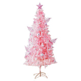 Garvee Pink Christmas Tree, Artificial Christmas Tree with Metal Stand, Christmas Trees for Indoor Outdoor Holiday Decoration (70.86 inch)