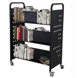 Garvee 200LBS Book Cart with Lockable Wheels for Libraries, 4 Inch