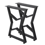 Garvee Metal Table Legs Heavy Duty Desk Legs, DIY Industrial Furniture Dining Legs, Modern Cast Iron Coffee Table Bench Legs, Set of 2 - Black - X