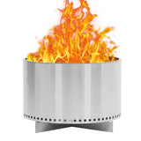 Garvee 20.5" Smokeless Wood Burning Fire Pit with Air Switch - Portable Stainless Steel Outdoor Firepit without Handle, Removable Stand, Stove Hook & Ash Pan