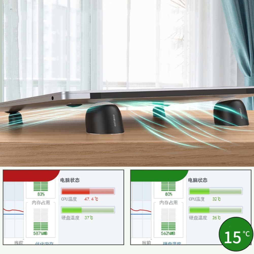 Garvee Laptop Cooling Stand, Portable Laptop Cooling Pad, Invisible Cooler Ball Magnetic Laptop Cooler Stand Computer Keyboard Stand for Computer, Notebook, Tablet PC, White