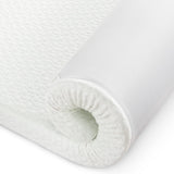 Garvee Mattress Topper Full, Medium Firm Memory Foam Mattress Topper with Bamboo Cover, 4-Inch Dual Layer Bed Topper - White - 4F