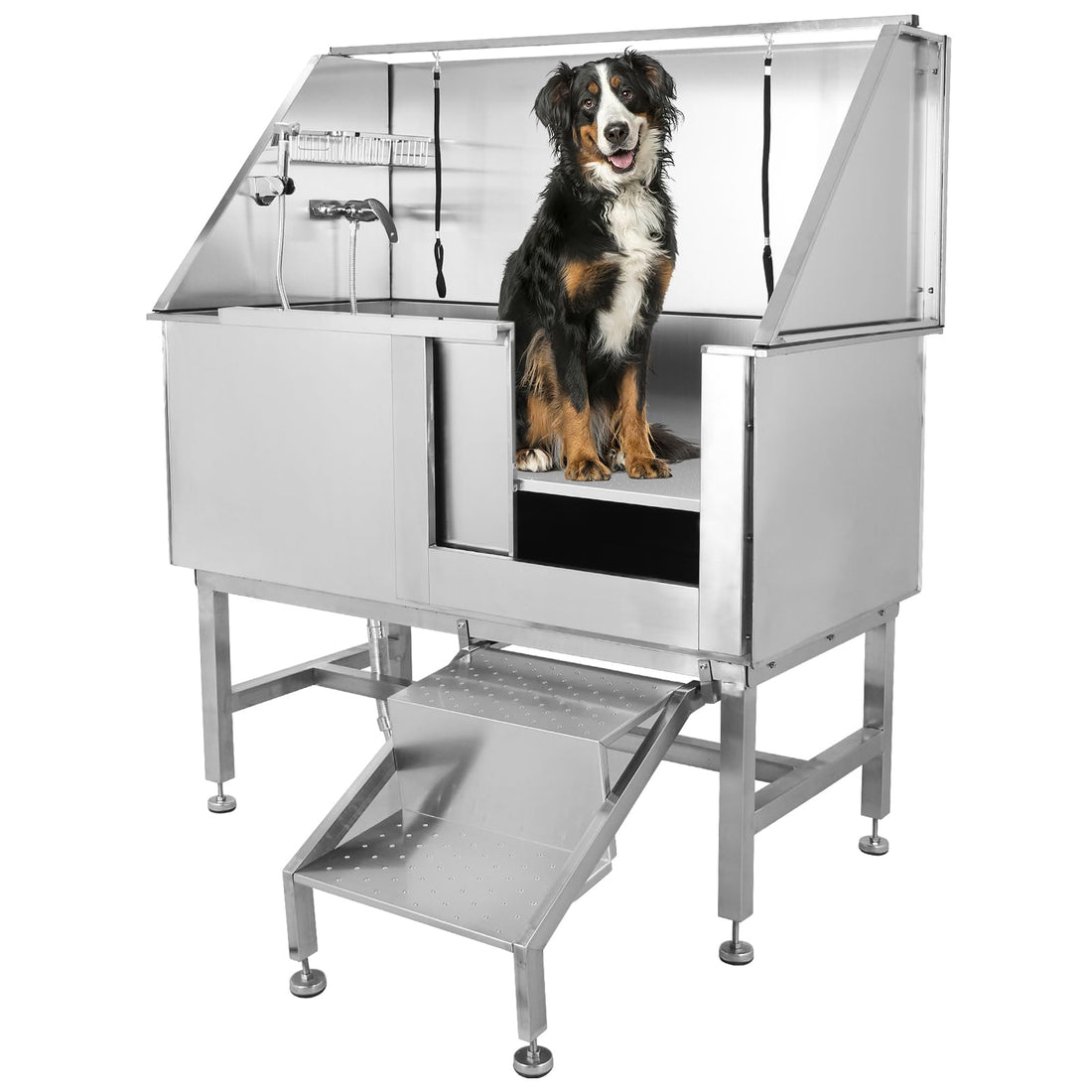 Dog Grooming Tub 50 Inch Pet Wash Station Professional Stainless Steel Pet Grooming Tub