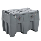 Garvee Portable Diesel Tank, 128 Gallon Fuel Tank with 12V Electric Fuel Transfer Pump, 10 GPM Diesel Transfer Tank with Auto Fueling Nozzle & 360° Swivel Connector with 13.1ft Hose - Grey - Gray