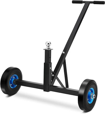 Garvee Adjustable Trailer Dolly 600 lbs Capacity Utility, Carbon Steel Trailer with Adjustable Height & 2 Inch Ball, 16 Inch Pneumatic Tires and Universal Wheel, Trailer Mover Dolly for Boats, Kayaks, Canoes