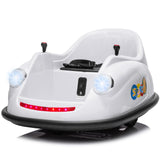 Garvee Ride - P Series: 12V Battery Car for Kids W/Parent Remote, Led Lights, 2-Speed, 360°Spin - White - White