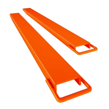 Garvee Pallet Forklift Extensions 96" Length 4.5" Width, Heavy Duty Steel Pallet Fork Extension, 1 Pair Fork Extensions for Forklifts, Orange