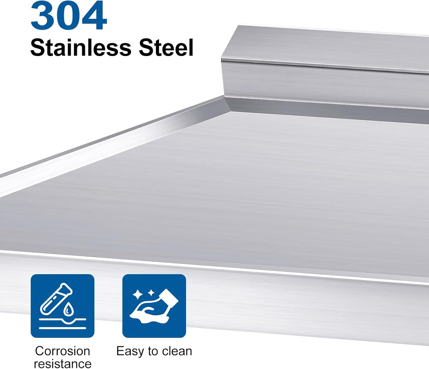 Garvee 40"D x 20"W x 37"H Durable Stainless Steel Utility basin with Pull-Out Faucet Freestanding Single Bowl Laundry Room basin with Workbench & Drawer Storage – Ideal for Kitchen, Laundry, Farmhouse or Outdoor Use – Stainless Steel Color