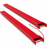 Garvee Fork Extensions, 84"  Length Pallet Fork Extensions, 5.5” Width Fork Extensions, Durable Fork Extensions for Forklifts, 1 Pair Forklift Extensions for Enhanced Efficiency, Red - Red