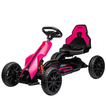 Garvee Ride - P Series: 12V Electric Go Kart for Kids,7Ah Battery Powered Car for Toddlers, Ajustable Seat, High/Low Variable Speeds,EVA Wheels, for 3-6 Years - Pink