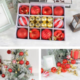 Garvee 26pcs Multicolor Christmas Ball Set Christmas Tree Ornaments for Home Party Decorations red Gold