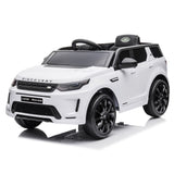 Garvee Ride - P Series: 12V Land Rover mini Kids Ride-On Car: Remote Control, LED Lights, Bluetooth, Music, Radio, Battery Powered, for Ages 3-8 - White - White