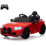 Garvee Ride - P Series: 12V Electric Ride On Car for 37-83 Months, w/RC,Licensed by BMW M4,Power Wheels for Boys Girls, with Suspension System,3 Speeds, Bluetooth, MP3, Double Door, LED Light - Red - Red