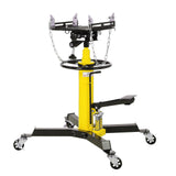 Garvee 1322lbs Transmission Jack Lift, 0.6 Ton Hydraulic Telescopic Floor Jack, Dual-Column 2-Stage Plunger, Adjustable Height, Heavy Duty Garage Shop Tool - Yellow