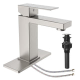 Garvee Matte Black Faucet, 1/3 Hole, Pop-Up Drain,No-Lead,Single Handle - Matte Black