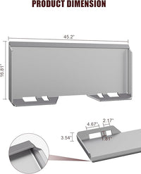 Garvee 3/8" Skid Steer Attachment Plate, Universal Quick Attach Adapter Mount Plate, Fits Kubota John Deere and Bobcat Skid Steer Tractor