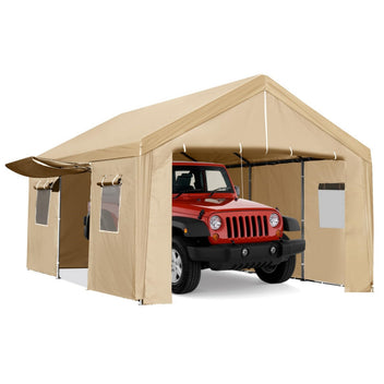 Garvee 13'x20' Heavy Duty Car Canopy Storage Shed, Portable Garage