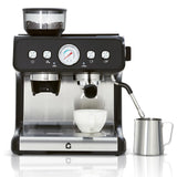 Garvee 20-Bar Stainless Steel All-in-One Espresso Machine with Grinder - 2.8L Removable Water Tank, Milk Frother Steam Wand, Adjustable Shot Volume for Latte and Cappuccino, Professional for Home and Office Use - Black - 20bar