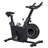Garvee Exercise Bike, Plus Magnetic Resistance/Brake Pad Indoor Cycling Bike Stationary, Indoor Cycling Bike for Home Cardio, Low Noise Fitness Stationary Bike with App, Upgraded Version Seat - Black Green