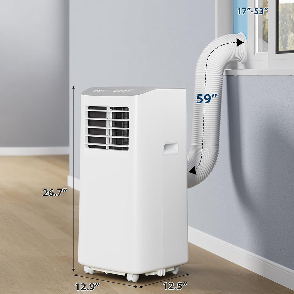 Garvee 8000 BTU Portable Air Conditioner, 3-in-1 Dehumidifier Fan, 24h Timer, Cools 350 Sq Ft, Remote Control, Efficient Cooling for Bedroom Home White