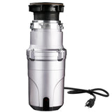 Garvee Garbage Disposal 1/2 Hp, Continuous Feed Noise Insulation Food Waste Disposal, Stainless Steel 3 Stage Grinding, With Dishwasher Connection, Splash Guard, Elbow, for Kitchen Sink, Silver - Silver