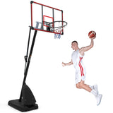 Garvee Basketball Hoop Outdoor,10FT Portable Basketball Hoop with Impact Resistant Pc Backboard,Height Quickly Adjustable Basketball Goal System with Portable Wheels for Teens/Adults 3+