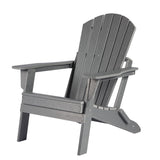 Garvee Oversized Folding Adirondack Chair - Weather Resistant HDPE Outdoor Lawn Chair for Patio, Porch, Deck & Garden, Grey - Grey