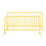 Garvee 2 Pack Interlocking Steel Barricade Heavy-Duty Metal Barricade 7.5 ft Rust-Proof Powder Coated for Outdoor Event Crowd Control Construction