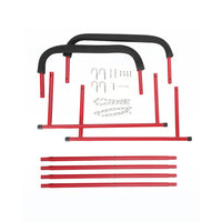 Garvee 36"x31"x41" Portable Workbench - Folding Heavy-Duty Automotive Fender Bumper Stand with Adjustable Padded Support, Powder-Coated Black, 2 Pack