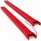 Garvee Fork Extensions, 72” Length Pallet Fork Extensions, 4.5” Width Fork Extensions, Heavy Duty Fork Extensions for Forklifts, 1 Pair Forklift Extensions for Forklift Truck Forklift Loaders, Red - Red