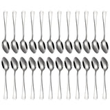 Garvee 24 Piece Dinner Spoons, Dessert Spoons, Espresso Spoons, Tablespoon for Spartment Essentials Kitchen Spoon, Dishwasher Safe, 6.7"