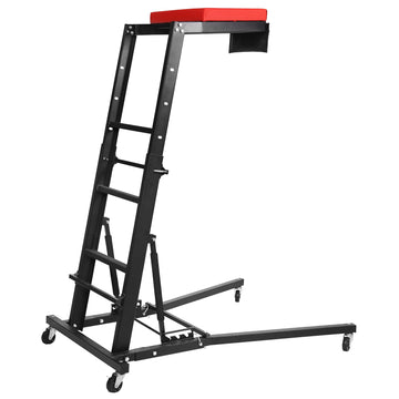 Garvee Heavy-Duty Topside Creeper | 400 LBS Capacity & Adjustable Height (47.7"-65.2"), Padded Deck with 4 Swivel Casters for Auto Repair and Maintenance , Black