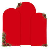 Garvee Wedding Arch Cover Set 3pcs Double-Sided Elastic Spandex Zipper Closure Wrinkle-Resistant 6FT 6.6FT 7.2FT Party Ceremony Banquet Decor