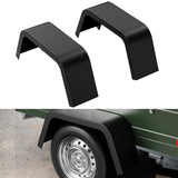 Garvee 2 Pack Trailer Fenders Single Axle,Heavy Duty Steel Diamond Plate Single Axle Trailer Fenders Fit 14"-16"Wheel Tires,Car Hauler Trailer,Cargo Trailer,Utility Trailer,Landscape Trailer (Black) - black