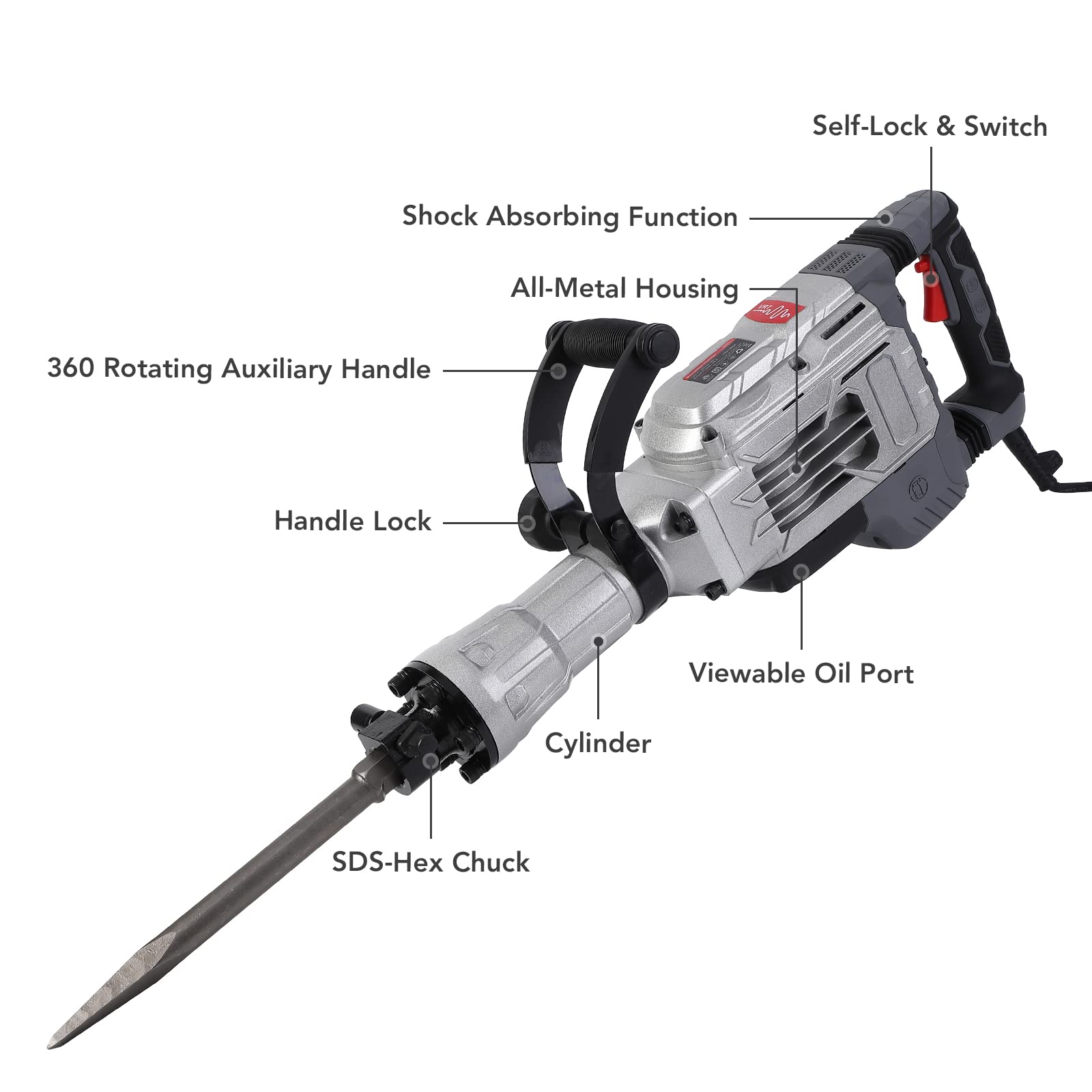 TOPWAY PH65 Jack Hammer Ground Tamper 9KG 1-1/8Vástago y Placa de TOPWAY PH65 Jack Hammer Ground Tamper 9KG 1-1/8Vástago y Placa de