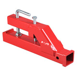 Garvee Clamp On Trailer Hitch, 2" Ball Mount Adapter, Hitch Receiver Compatible with Deere Bobcat Tractor Bucket, 1PC Bucket Hitch - Red