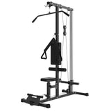 Garvee Lat Power Cable Machine Adjustable Seat & Knee Support Home Gym Total Body Training 27.5"L x 55.1"W x 76.3"H Steel Black