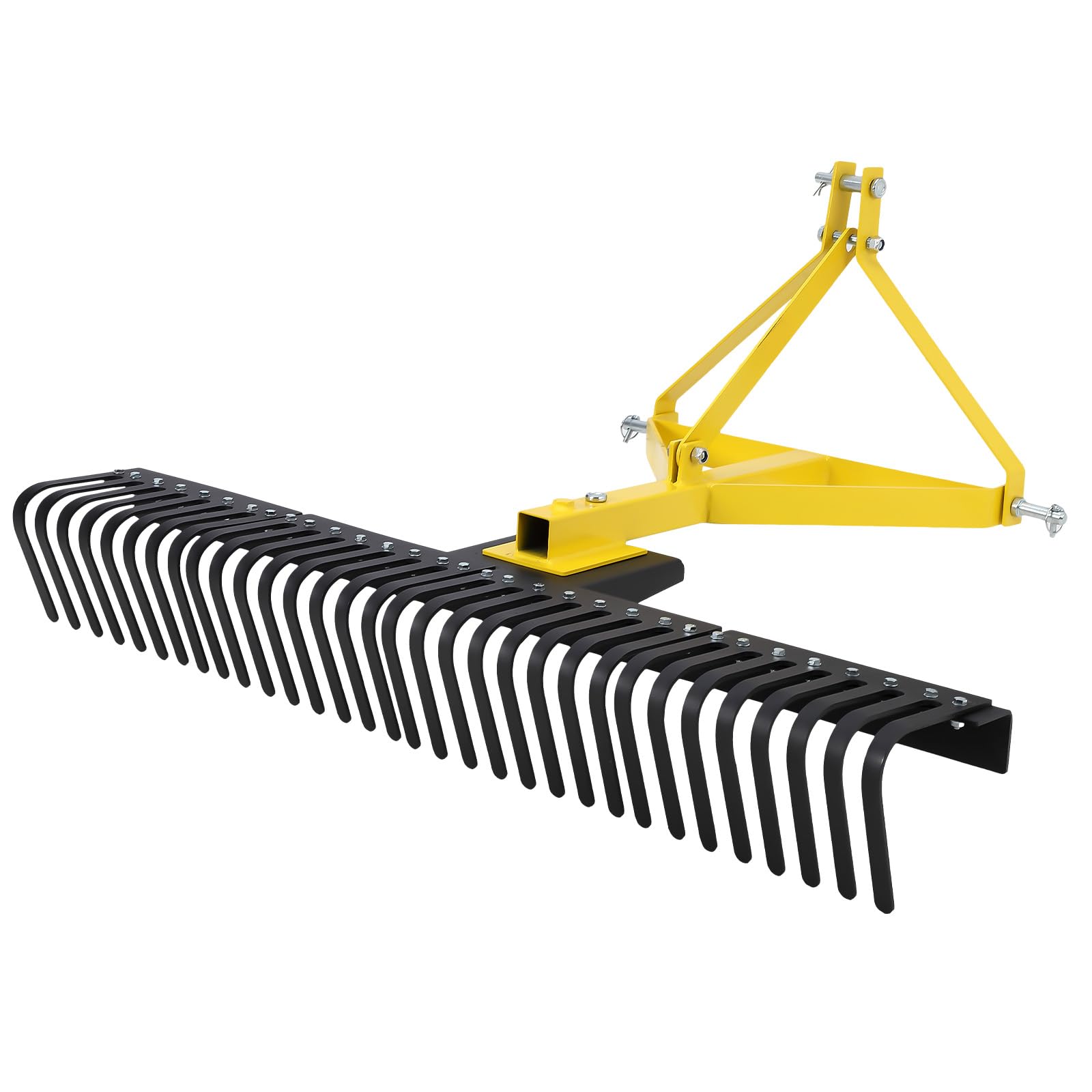 Garvee Heavy Duty Landscape Rock Rake - 360° Rotation & Durability