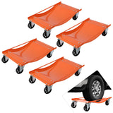 Garvee Car Dolly Set of 4, 10,000 LBS Capacity, Wheel Dollies for Moving Vehicles, Steel Platform, Black - Orange