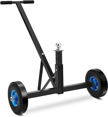 Garvee Adjustable Trailer Dolly 600 lbs Capacity Utility, Carbon Steel Trailer with Adjustable Height & 2 Inch Ball, 16 Inch Pneumatic Tires and Universal Wheel, Trailer Mover Dolly for Boats, Kayaks, Canoes