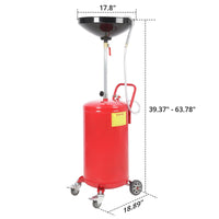 Industrial Portable Waste Oil Drainer, Adjustable, with Funnel