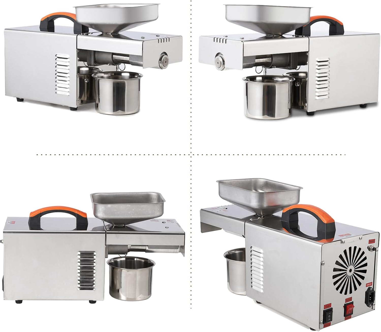 GARVEE 900W Electric Oil Press Machine - Automatic Cold & Hot Oil Extractor with 340 Stainless Steel, Perfect for Pressing Peanut, Sesame Seeds, Walnut, Almond, Pumpkin, and Rapeseed