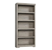 Garvee 5 Tier Bookshelf, 69" Tall Farmhouse Bookcase with Adjustable Shelves, 31.5" W Floor Standing Open Display Storage Rack with Anti-Slip Design for Home Office, Balcony, Library, Study / Living Room, Gray