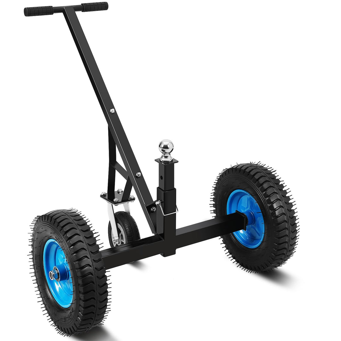 Adjustable Trailer Dolly with 1000lbs Load Capacity, Heavy Duty Carbon Steel Trailer Mover for Moving Car RV Boat Trailer, 19-26 Inch Adjustable Height, 2 Inch Ball & 16 Inch Pneumatic Tires