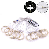Garvee Curtain String Lights LED Window Curtain String Light USB Power Supply Remote Control Indoor Bedroom Decorations Highlight Blue - Highlight blue
