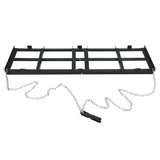 Garvee 4 FT Drag Harrow Driveway Grader, Heavy Duty Power Rake, Driveway Drag for Gravel W/ 6 FT Chain, Tow Behind Lawn Rake for ATV, UTV, Tractor, Mower, Land Leveler for Gravel, Sand, Soil, Hay - Black