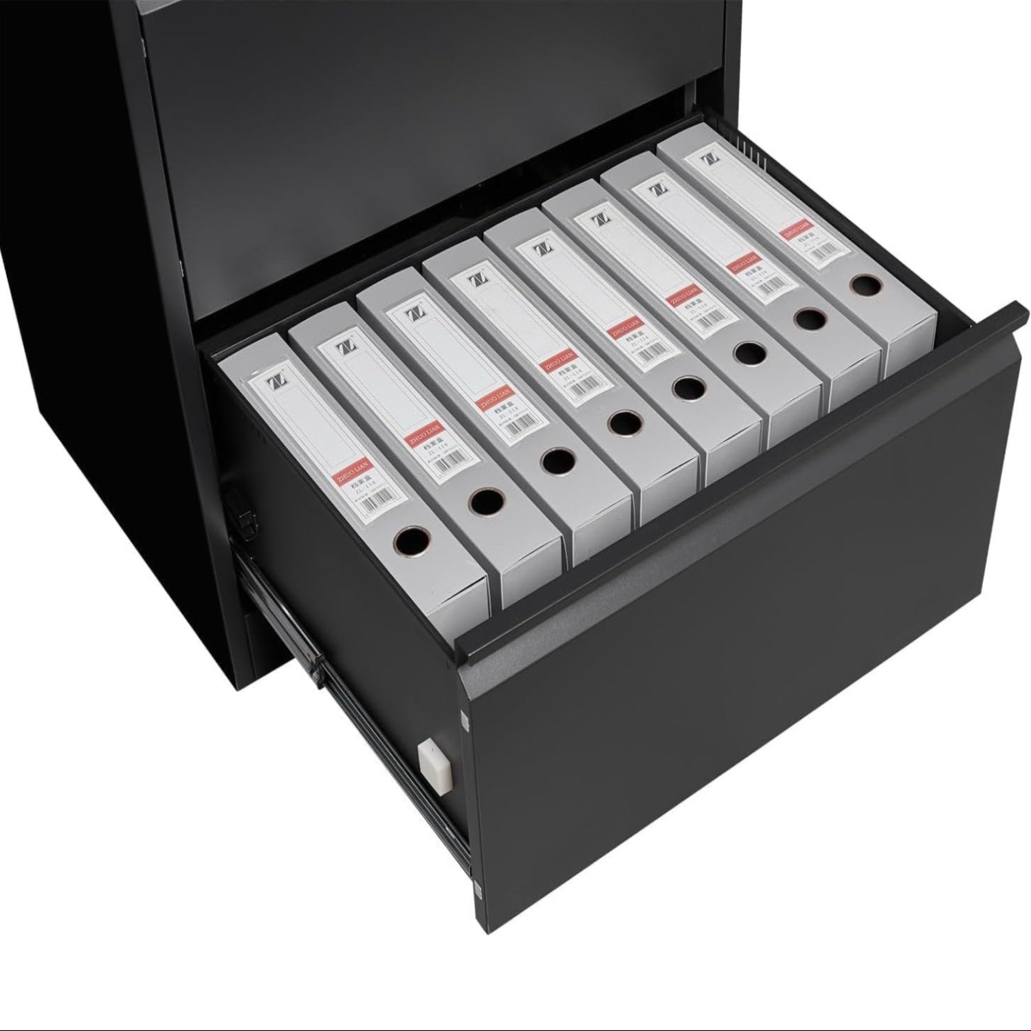 Garvee 2 Drawer File Cabinet with Lock, Metal Lateral File Cabinets for Home Office, Steel Wide Filing Organization Storage Cabinets for Hanging Files Letter/Legal/F4/A4 Size, Black