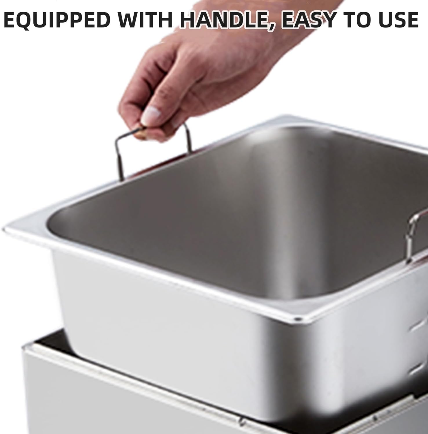 Garvee 23.2QT Deep fryer, Commercial Deep Fryer 22L Dual Tank Electric Deep Fryers with Basket Electric Countertop Fryer, for Extra Large Thick Frying Basket and Lid, 1700 W, 110V