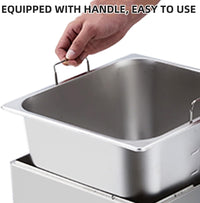 Garvee 23.2QT Deep fryer, Commercial Deep Fryer 22L Dual Tank Electric Deep Fryers with Basket Electric Countertop Fryer, for Extra Large Thick Frying Basket and Lid, 1700 W, 110V